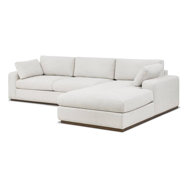 Poly & Bark Malaga Sectional Sofa in Mist Grey - Right Facing