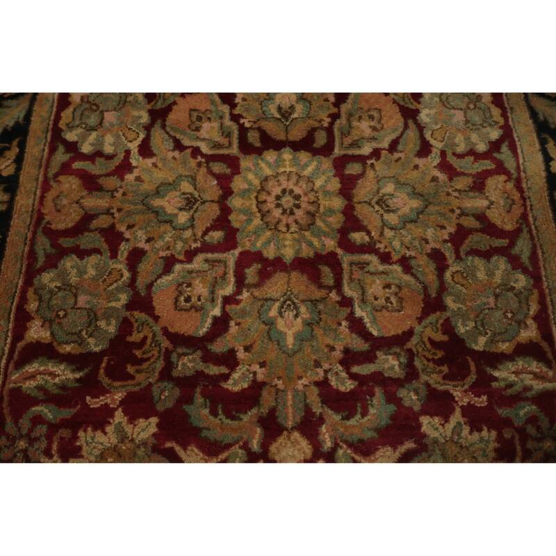 Hand Knotted Oriental 100% Wool Carpet Traditional Floral Red Agra Area Rug - 4' 1'' X 3' 11''