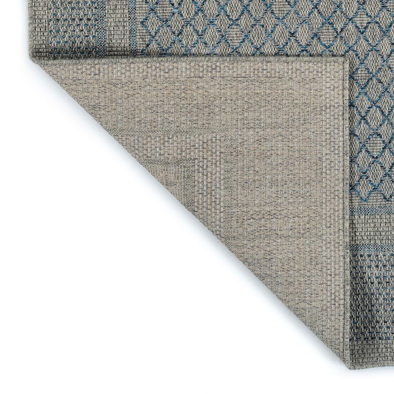 Modern Transitional Geometric Southwestern Textured High-Low Cut & Loop Runner - 2x 6
