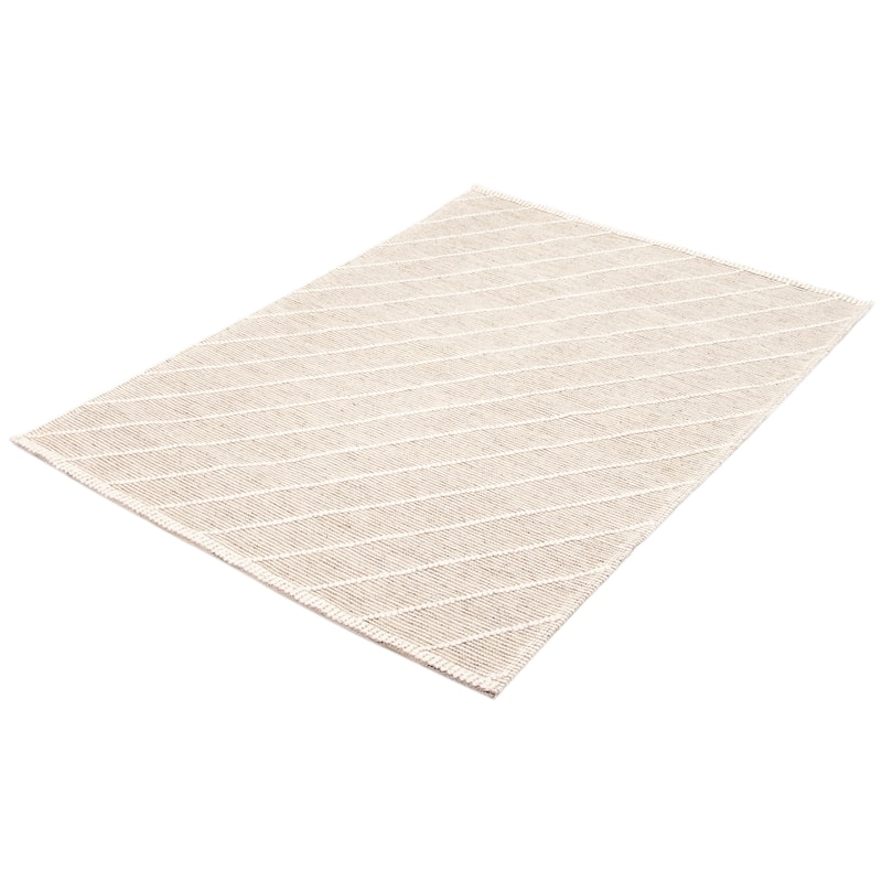 ECARPETGALLERY Braid weave Sienna Cream Wool Rug - 5'2 x 7'5