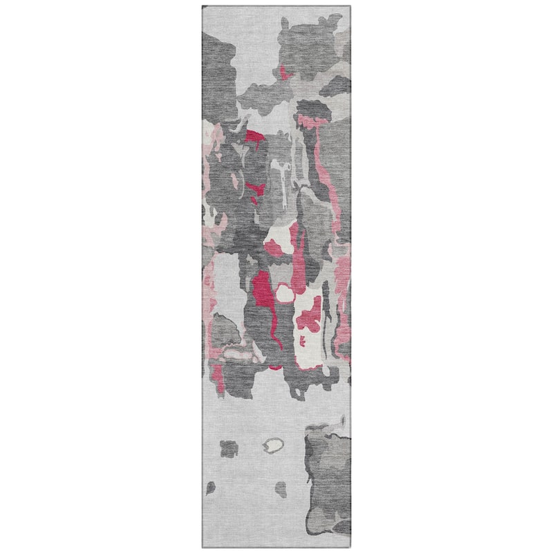 Machine Washable Indoor/ Outdoor Abstract Glam Chantille Rug
