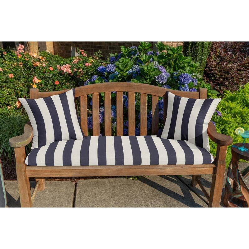Sunbrella 16-inch Square Striped Outdoor Throw Pillow