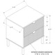 preview thumbnail 9 of 7, Merk Brown Nightstand 2 Drawers