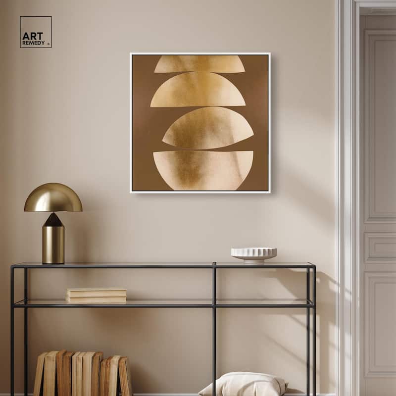 Golden Crescents II Canvas by Art Remedy