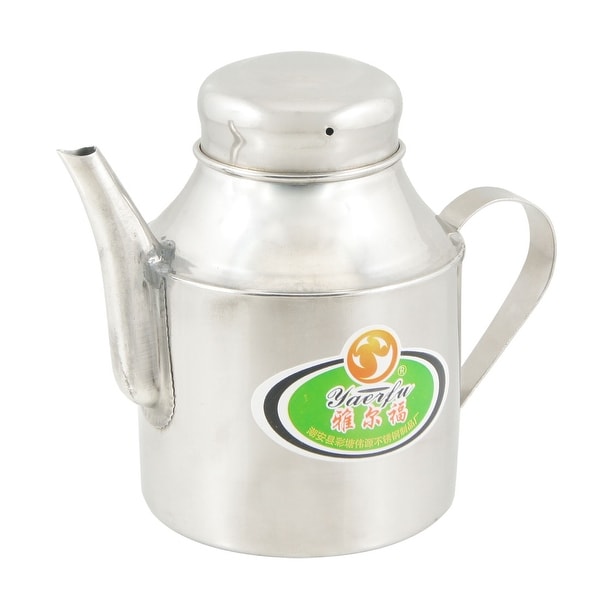 Unique Bargains 3.3" Base Kitchen Round Spout Design Stainless Steel Water Kettle Teakettle