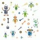 preview thumbnail 1 of 2, RoomMates Robots Wall Decals