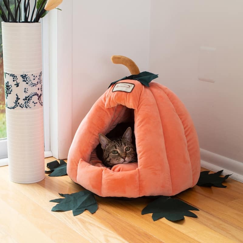 Cat Bed PumpkIn Shape - 20"(L) x 20"(W) x 16"(H)
