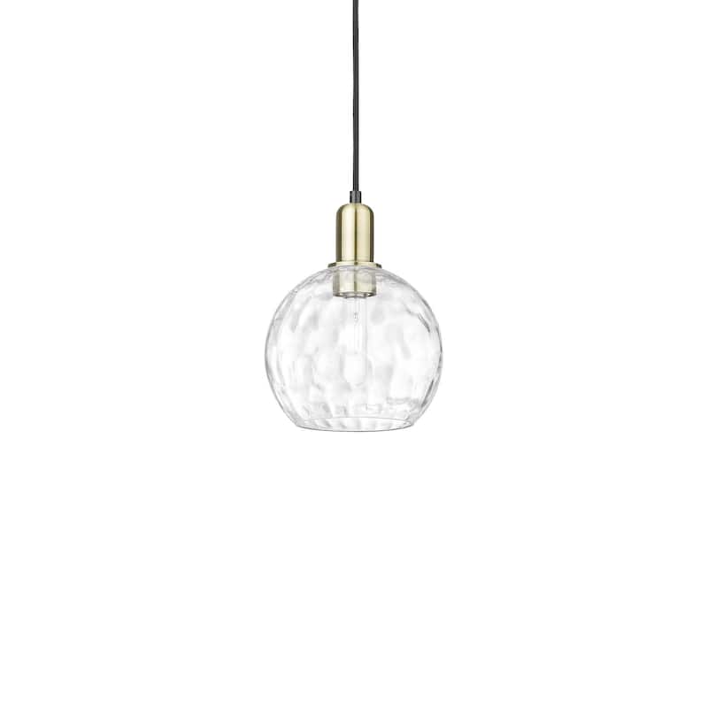 Innovations Lighting 716-1P-11-8 Athens Water Glass Pendant Athens - Black Antique Brass / Clear Water Glass
