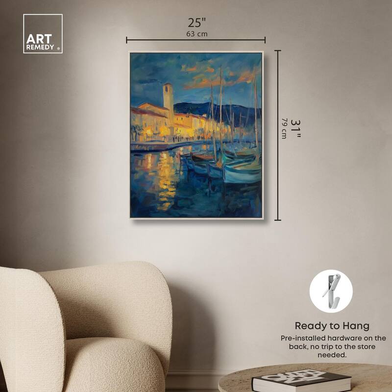 Harbor Lights Canvas by Art Remedy