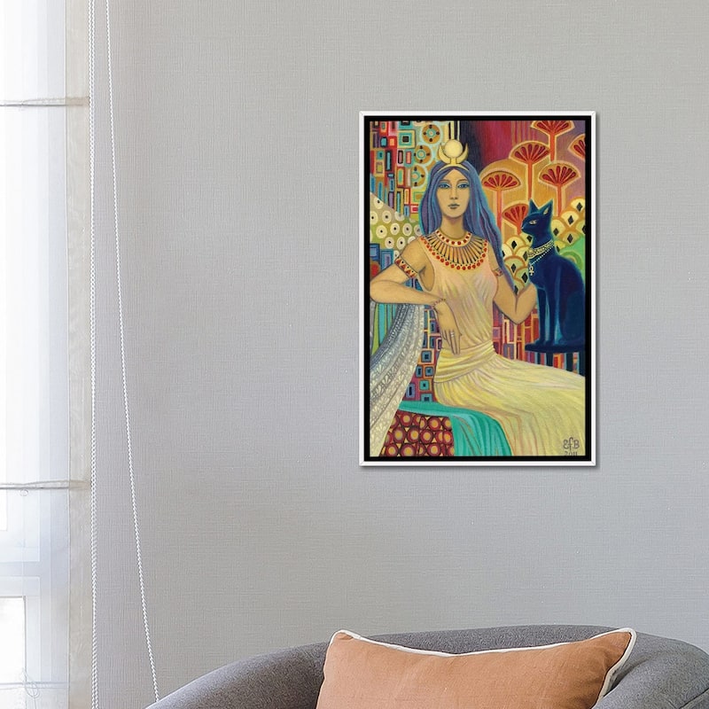 iCanvas "Bast- The Cat Goddess" by Emily Balivet Framed Canvas Print