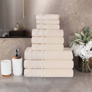 Superior Hays Cotton Medium Weight 9 Piece Bathroom Towel Set