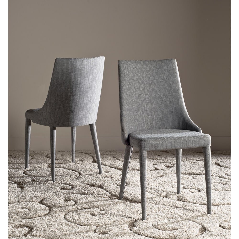 SAFAVIEH Socorro Mid-Century Modern White Dining Chair (Set of 2) - 23.6" x 19.6" x 35.5" - 24Wx20Dx36H