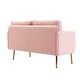 preview thumbnail 38 of 48, Polyester Upholstered Living Room loveseats sofa With Golden Legs