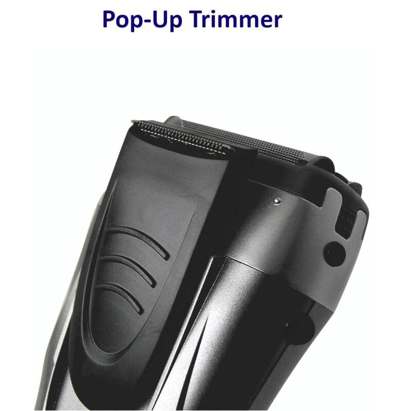 Optimus Cordless Rechargeable LED Shaver with Pop-Up Trimmer