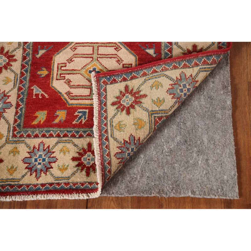 Red Kazak Accent Rug Handmade Traditional Oriental Wool Carpet - 2'7"x 4'0"