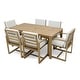 preview thumbnail 19 of 37, 7 Pcs Outdoor Patio Dining Table and Chair Set, All-Weather Patio Furniture Set, Dining Table with Umbrella Hole and 6 Chairs