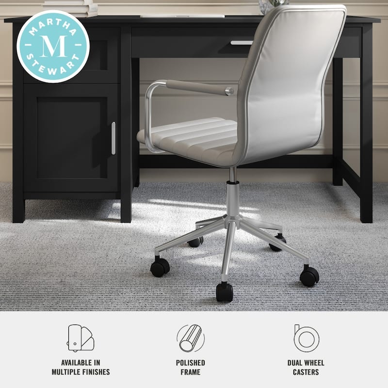 Martha Stewart Upholstered Swivel Office Chair