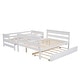 preview thumbnail 8 of 7, Wood Twin Over Full Bunk Bed w/Trundle, Can be Convertible into 2 Bed