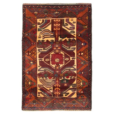 Teimani Red Rug 2'9" x 4'5" - 2'9 x 4'5