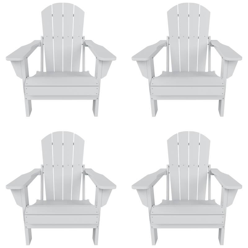 POLYTRENDS Laguna All Weather Poly Outdoor Adirondack Chair - Foldable (Set of 4)