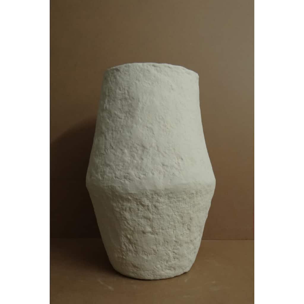 Paper Mache Tabletop Vase - 23" - Off-White