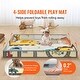 preview thumbnail 3 of 8, Multi Color Foam Foldable Baby Play Crawling Mat with Raised Letters and Anti-Slip Texture - 71” L x 55” W
