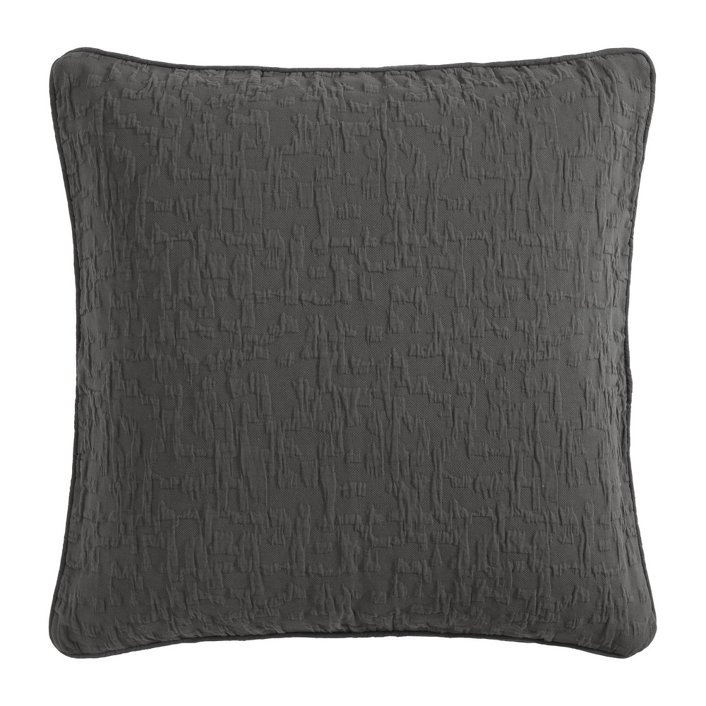 HiEnd Accents Porto Matelassé Textured 27x27 inch Euro Pillow Sham