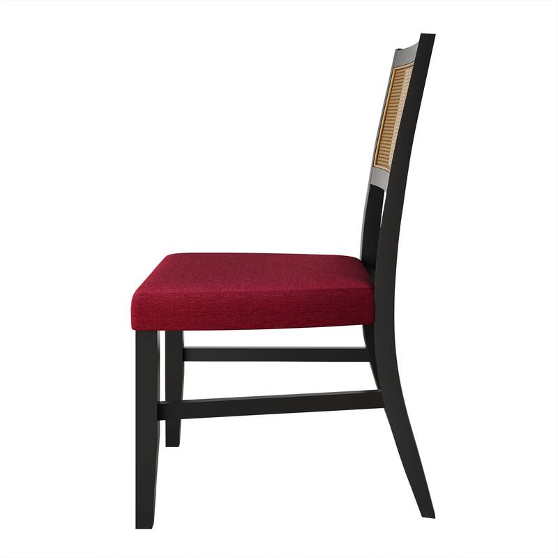CraftPorch Contemporary 4-Piece Linen Wooden Dining Chair