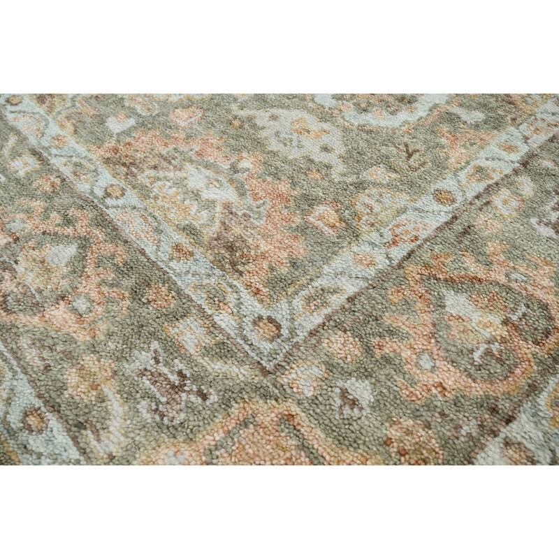 Moss Traditional Wool Oriental Rug Turkish Oushak Hand Knotted - 7' 10'' x 9' 10''