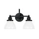 preview thumbnail 5 of 4, Baxter 2-light Bath/Vanity Light w/ Milk Glass