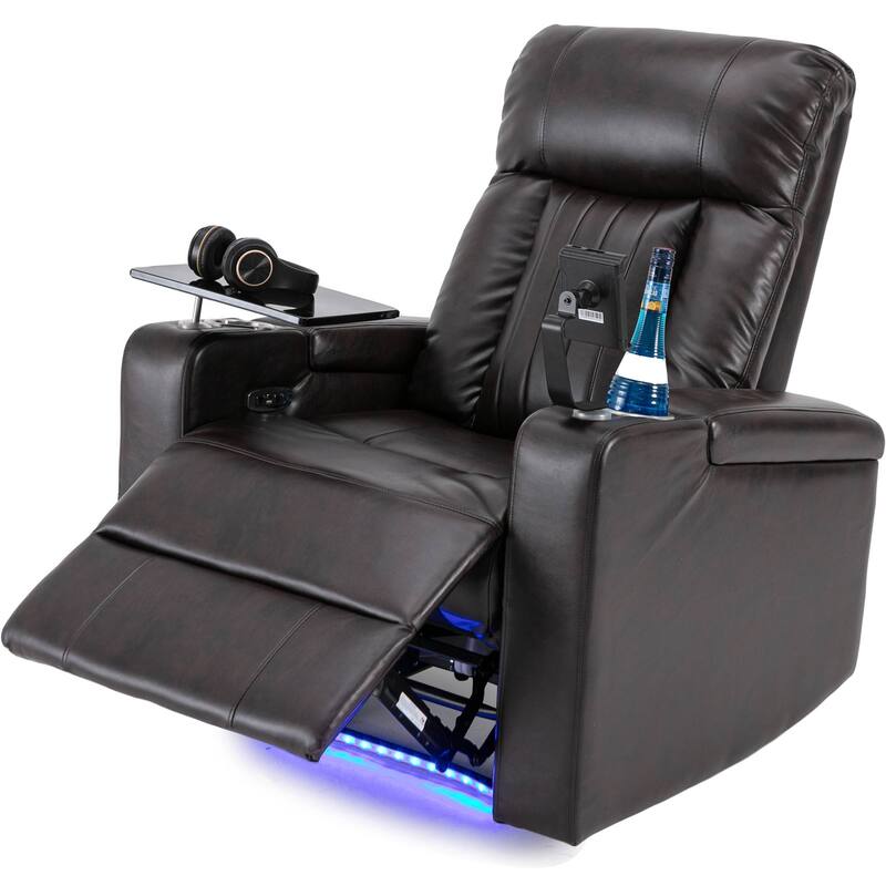 Premium Power Recliner with Storage Arms