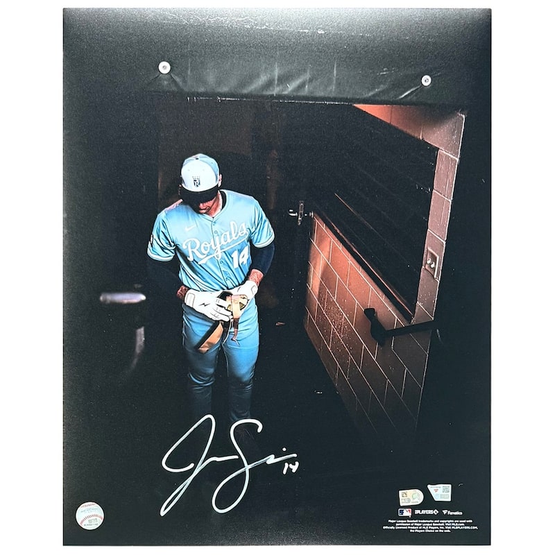 Jac Caglianone Autographed Kansas City Royals MLB Debut Signed Baseball 16x20 Photo Fanatics Authentic COA - 8' x 11'
