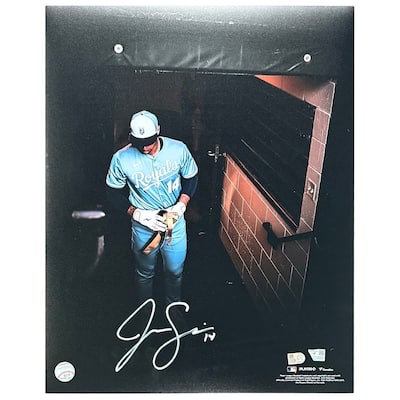 Jac Caglianone Autographed Kansas City Royals MLB Debut Signed Baseball 16x20 Photo Fanatics Authentic COA - 8' x 11'