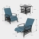 preview thumbnail 13 of 51, Outdoor Cushioned Chaise Lounge Adjustable Patio Reclining Lounge Chair, Recliner Lounge Chair & Bistro Table Set