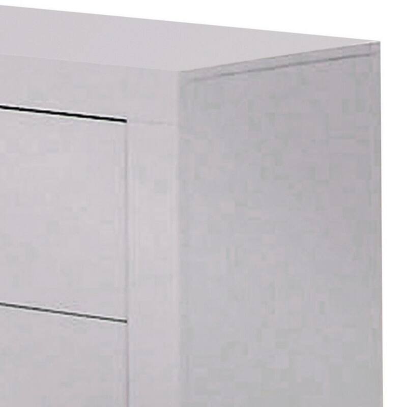 Crisp White 2 Drawer 26 in. W Nightstand with Sturdy Hardware and Ample Storage