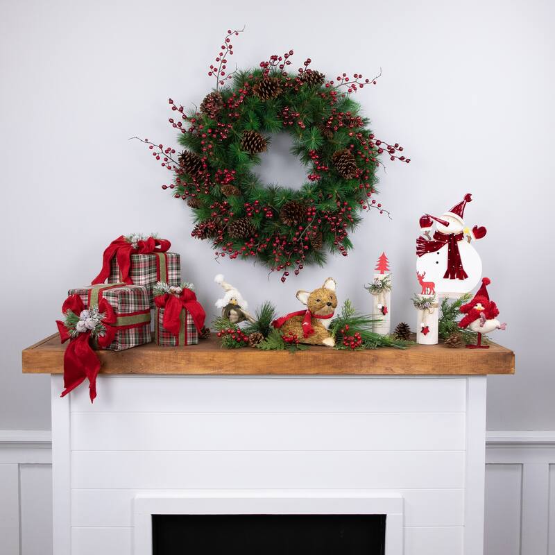 Royal Oregon Pine Artificial Christmas Wreath with Pinecones - 24" - Unlit