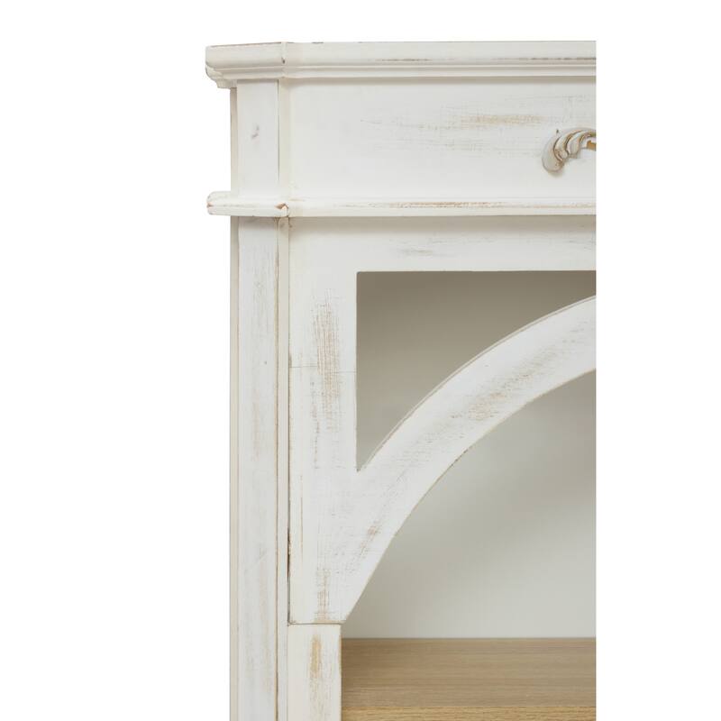 65" Tall Antique 4-Tier Bookshelf, Floor Standing Bookcase, Retro Freestanding Display Bookcase for Living Room, Home Office