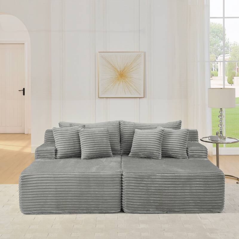 Two-seater Lazy Sofa Lounge Chair,Compressed Sofa No Assembly Required
