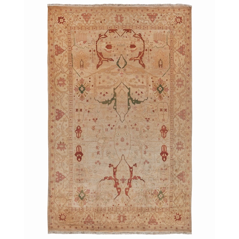 EXQUISITE RUGS ONE-OF-A-KIND Antique Weave Ziegler Hand Knotted Gold Rug - 11'8"x18'4"
