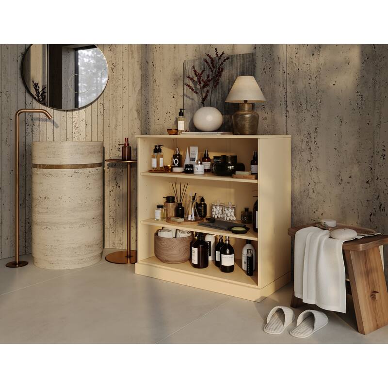 Palace Imports 100% Solid Wood 32" Bathroom Cabinet with Adjustable Shelves - Yellow