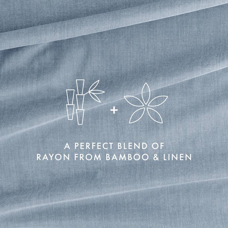 Becky Cameron Linen & Rayon from Bamboo Blend Deep Pocket 4 Piece Sheet Set