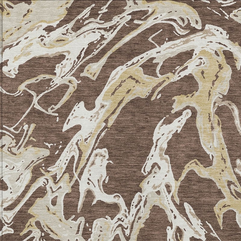 HomeRoots Abstract Transitional Rectangle Outdoor Rug