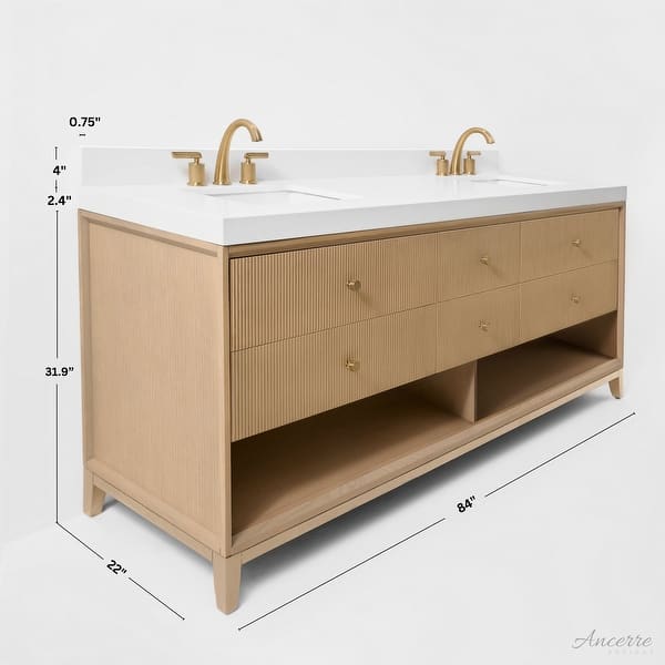 dimension image slide 2 of 7, Ancerre Designs Momo Bathroom Vanity Set