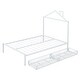 preview thumbnail 10 of 43, Full Size House Shaped Metal Platform Bed with Drawers