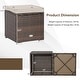 preview thumbnail 4 of 9, 2 PCS Patio Ottoman Multipurpose Outdoor Footstool Storage Box