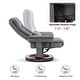 preview thumbnail 19 of 29, MCombo Swivel Recliner with Ottoman, Vibration Massage Lumbar Pillow