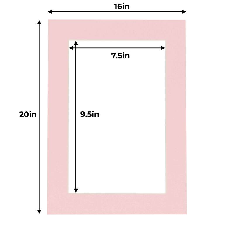 16x20 Mat for 8x10 Photo Soft Pink Matboard for Frames Measuring 16 x