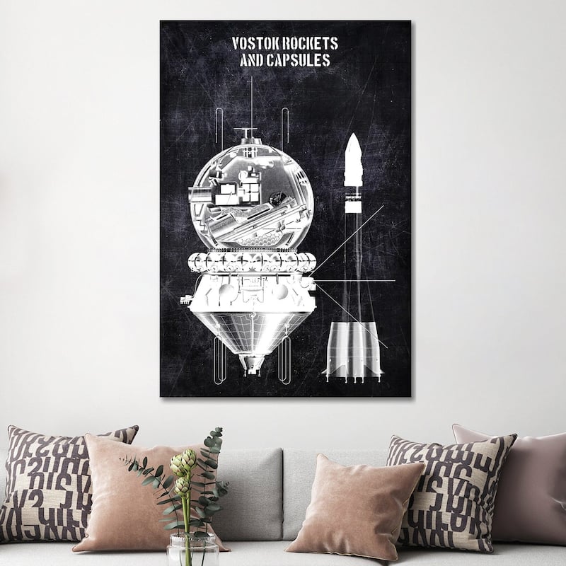 iCanvas "Vostok Rockets" by Joseph Fernando Canvas Print - 60x40x1.5
