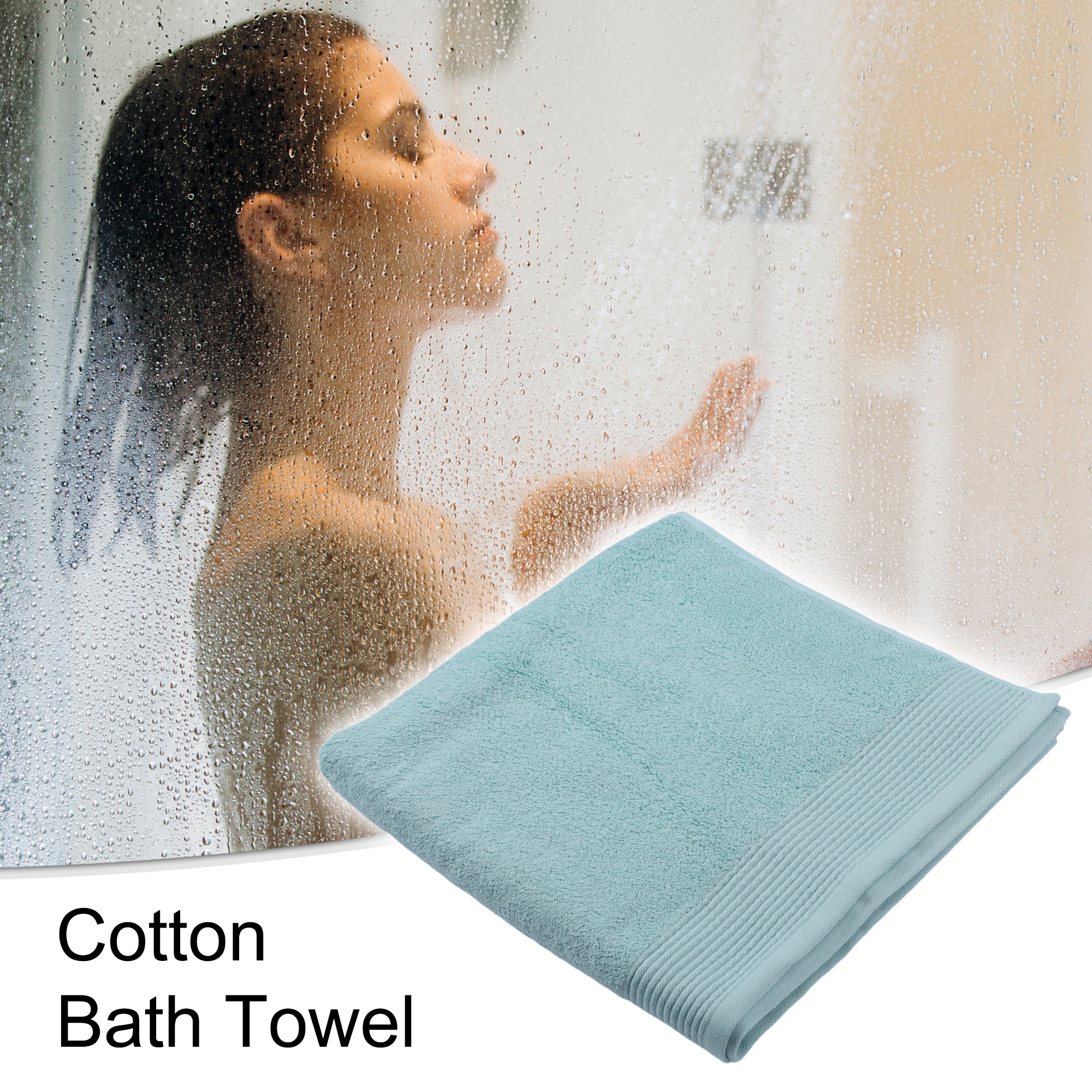 1pc Soft Absorbent Cotton Bath Towel for Bathroom Shower 59.06