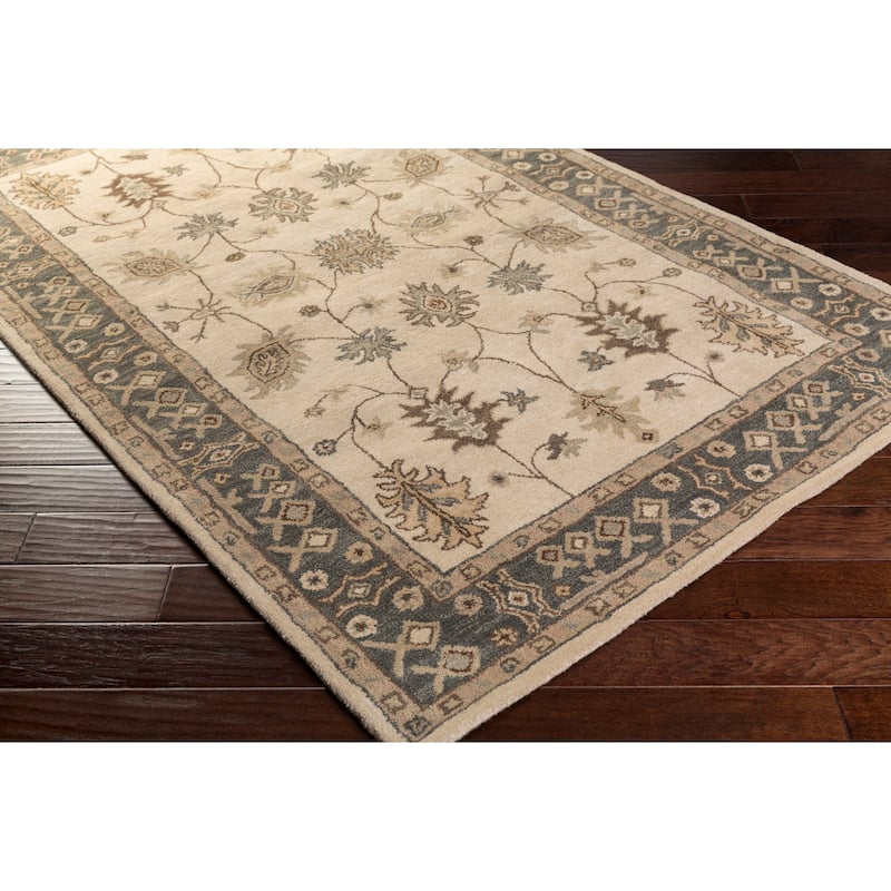 Hand-Tufted Tring Border Wool Rug (3' x 5') - 3' x 5'